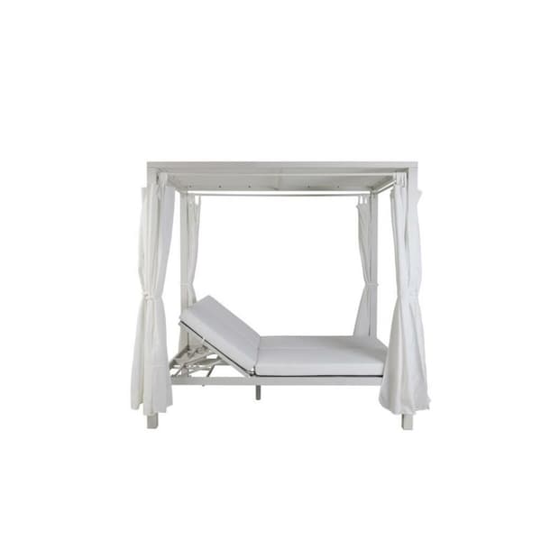 Trädgårdssäng DKD Home Decor Vit Aluminium (148 x 188 x 205 cm)