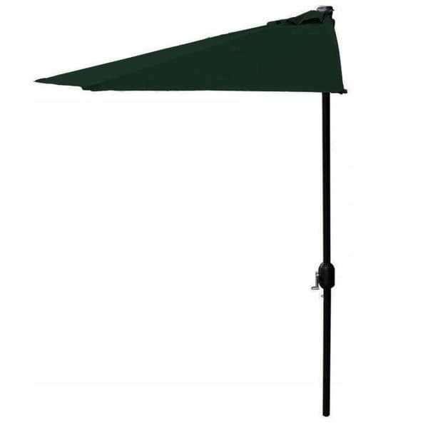 Grön balkongparaply för väggmontering, 2,7m diameter, vattenavvisande polyester, stålstomme
