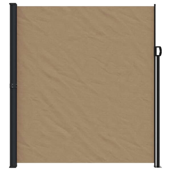 Infällbar sidomarkis taupe 220x600 cm