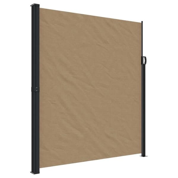 Infällbar sidomarkis taupe 220x600 cm