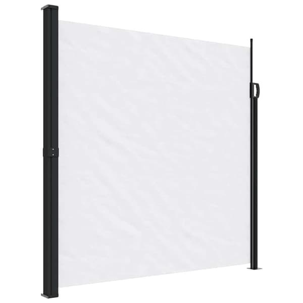 Infällbar sidomarkis vit 200x600 cm