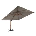 Miniatyrbillede 2 af 6: AXI Apollo Premium Parasoll rektangulært 300x300 cm i Trälook / Taupe | Parasoll for trädgården med aluminiumram | Inklusive kryssfot &amp; lås