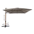 Miniatyrbillede 4 af 6: AXI Apollo Premium Parasoll rektangulært 300x300 cm i Trälook / Taupe | Parasoll for trädgården med aluminiumram | Inklusive kryssfot &amp; lås