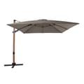 Miniatyrbillede 1 af 6: AXI Apollo Premium Parasoll rektangulært 300x300 cm i Trälook / Taupe | Parasoll for trädgården med aluminiumram | Inklusive kryssfot &amp; lås