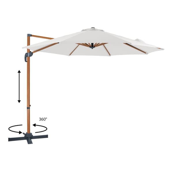 AXI Marisol Parasoll  Brun/Beige -  Parasoll stort  300x300 cm - Hängparasoll, Aluminiumram, 360° Rotation, Parasoll balkong 3x3 - UV-resistent