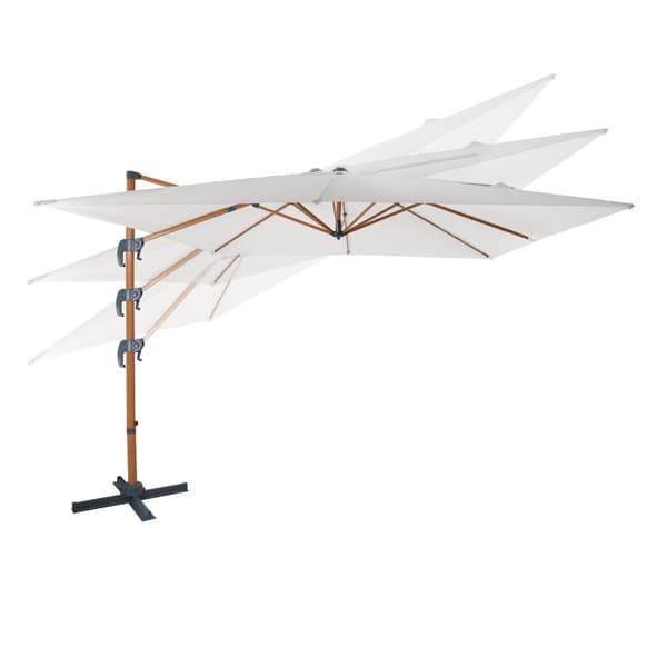 AXI Nima Parasol Brown/Beige - Parasol large 300x300 cm - Ripustettava aurinkovarjo, Alumiinirunko, 360° Kierto, Parvekkeen aurinkovarjo 3x3 -