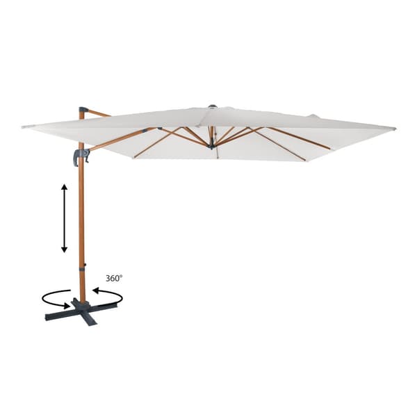 AXI Nima Parasol Brown/Beige - Parasol large 300x300 cm - Ripustettava aurinkovarjo, Alumiinirunko, 360° Kierto, Parvekkeen aurinkovarjo 3x3 -