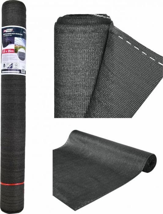 Skuggnät - solväv Awtools - AW67281 - SKUGGNÄT 180g 1,5*25m UV GRÅ 90%