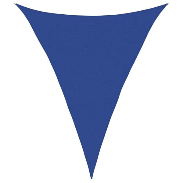 Solsegel 160 g/m² triangulär blå 4x5x5 m HDPE