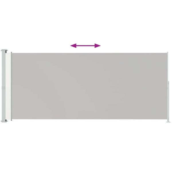 Infällbar sidomarkis 220x500 cm grå