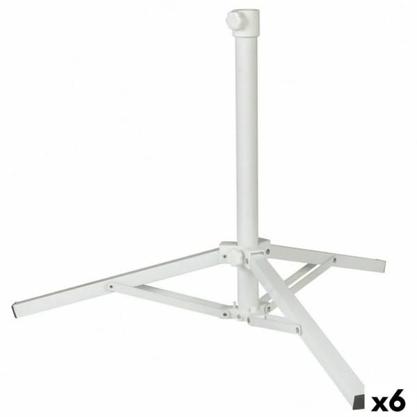 Base for parasoll Aktive Hvit Metall 61 x 49,5 x 61 cm (6 enheter)