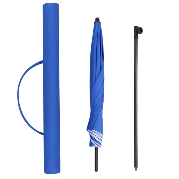 Parasol - puutarha -parasoli - Ø160 cm - kallistettava - kahdeksankulmainen - kampi - sininen