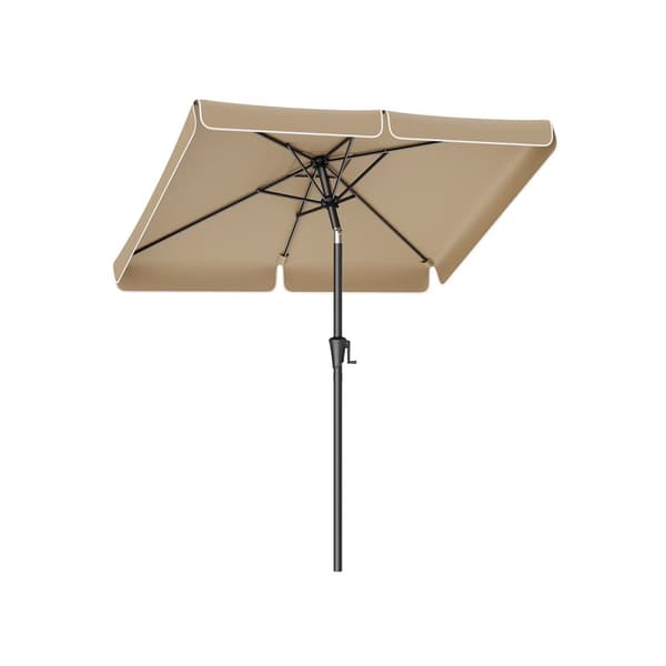 Rektangulär balkong parasol 200 x 150 cm taupe