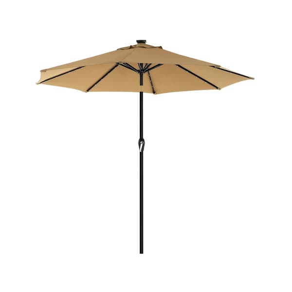Parasol - med LED -solbelysning - Taupe
