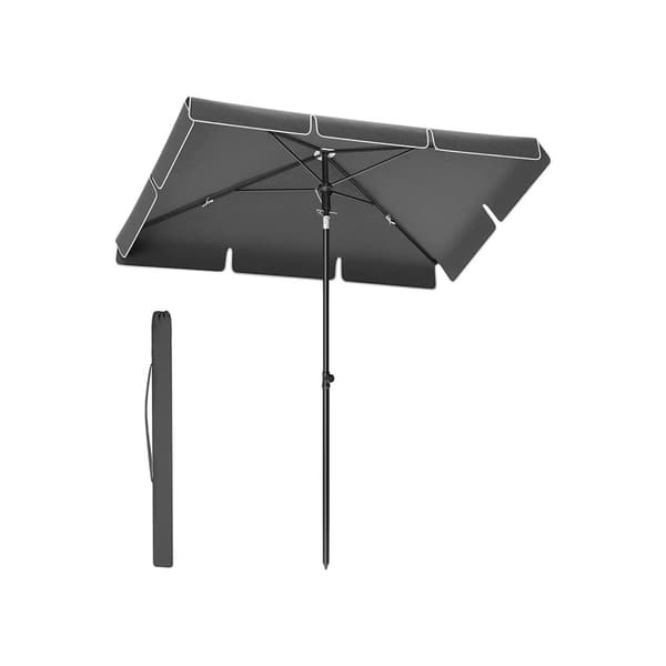 Parasoli 230 x 150 cm korkeus säädettävä harmaa