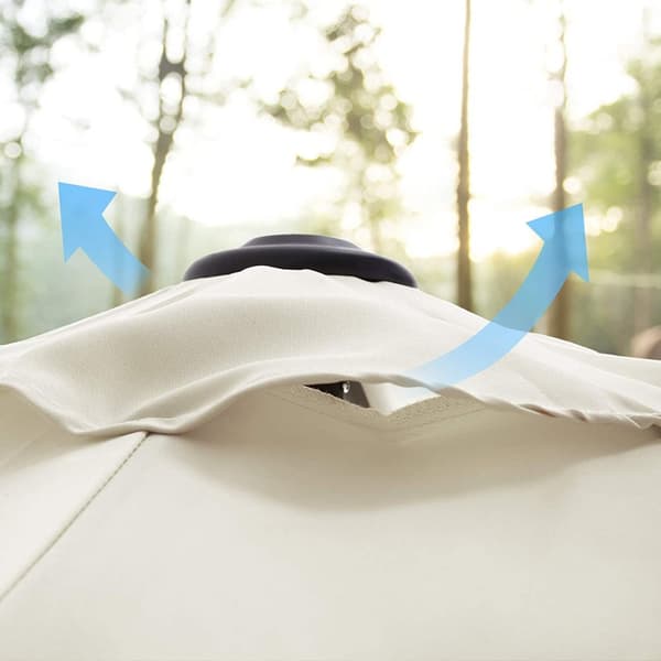 Parasol - Garden Parasol - Ø 270 cm - Tiltable - Med Crank - Beige
