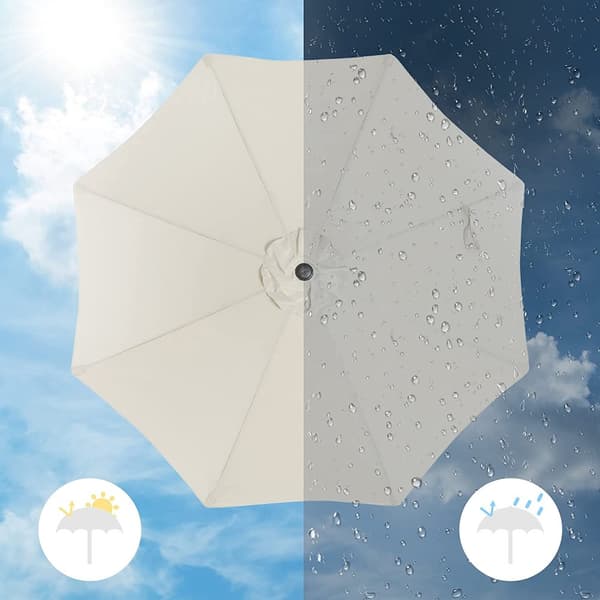Parasol - Garden Parasol - Ø 270 cm - Tiltable - Med Crank - Beige