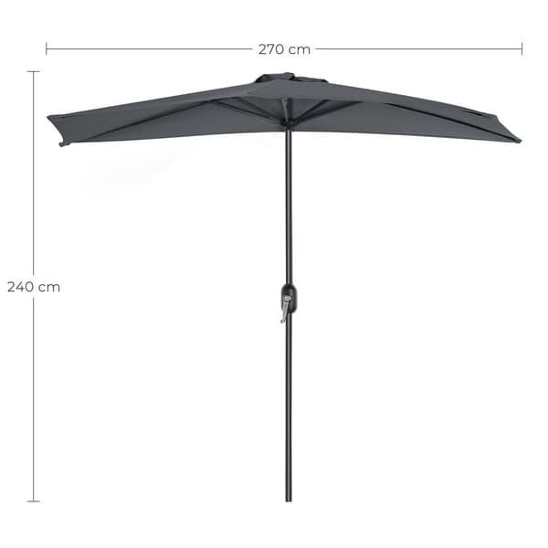 Parasol - Terrace Parasol - Med krumtap - Ø 270 cm - Beige