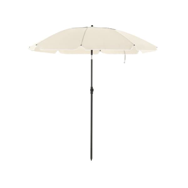 Parasol - Ø 200 cm - Strandparasol - vippbar - beige