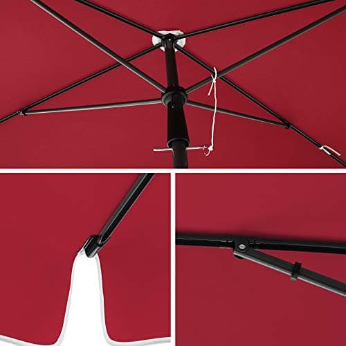 Parasol - suorakaiteen muotoinen parveke - 200 x 125 cm - punainen
