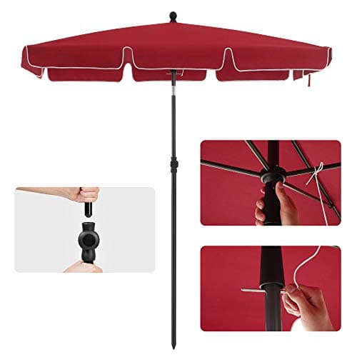 Parasol - suorakaiteen muotoinen parveke - 200 x 125 cm - punainen