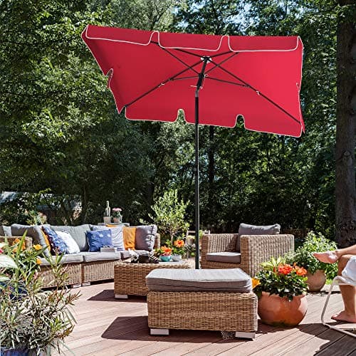 Parasol - suorakaiteen muotoinen parveke - 200 x 125 cm - punainen