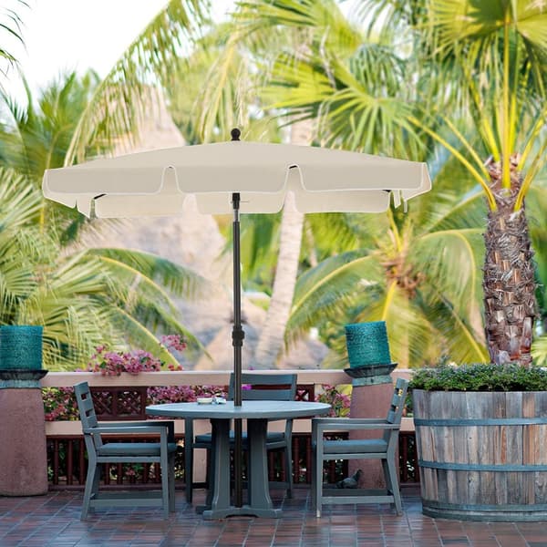 Parasol - balkong parasol - rektangulär - 200 x 125 cm - solskydd - beige