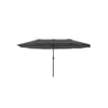 Miniatyrbillede 6 af 6: Parasol - Ekstra stor haveparasol - oval markise - grå