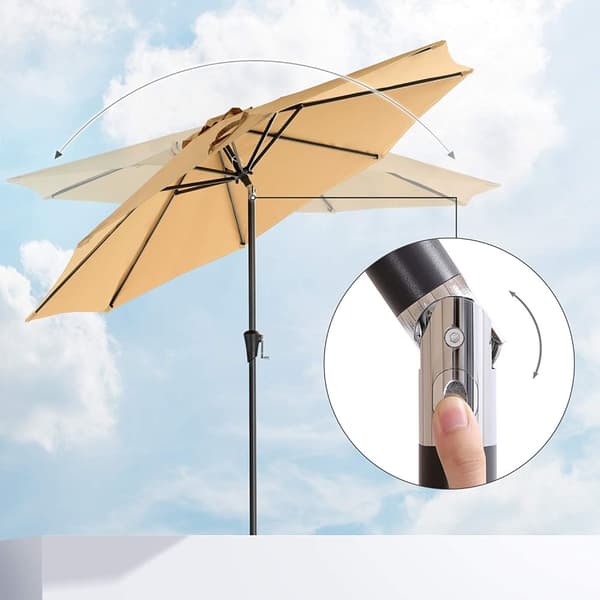 Parasol - Terrace Parasol - Auringonvarjo - Auringonsuojelu - Taupe