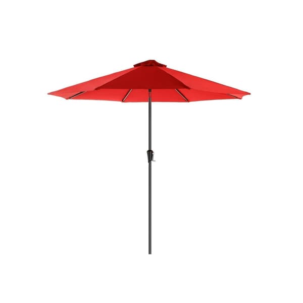 Parasol - Ø 300 cm - Octagonal - Tiltable With Crank - Red