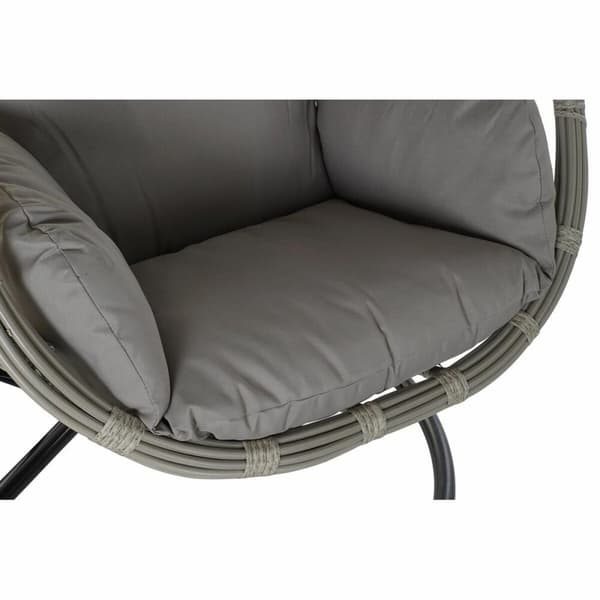 Hängande trädgårdsfåtölj DKD Home Decor 90 x 70 x 110 cm Grå syntetisk rattan Aluminium (92 x 70 x 113 cm)
