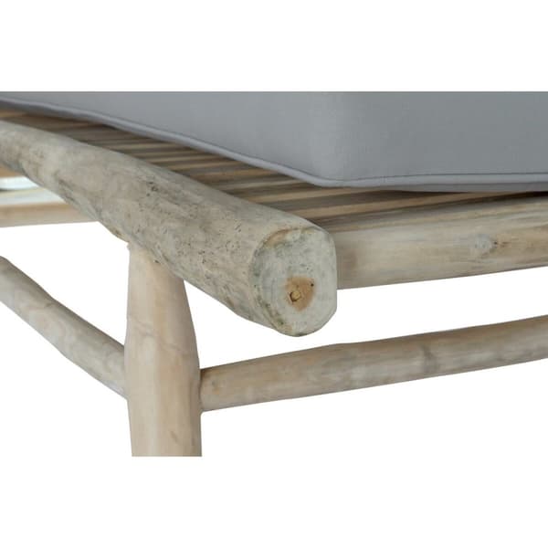 Edények DKD Home Decor Naturell Teak Polyester Ljusgrå (209 x 86 x 35 cm)