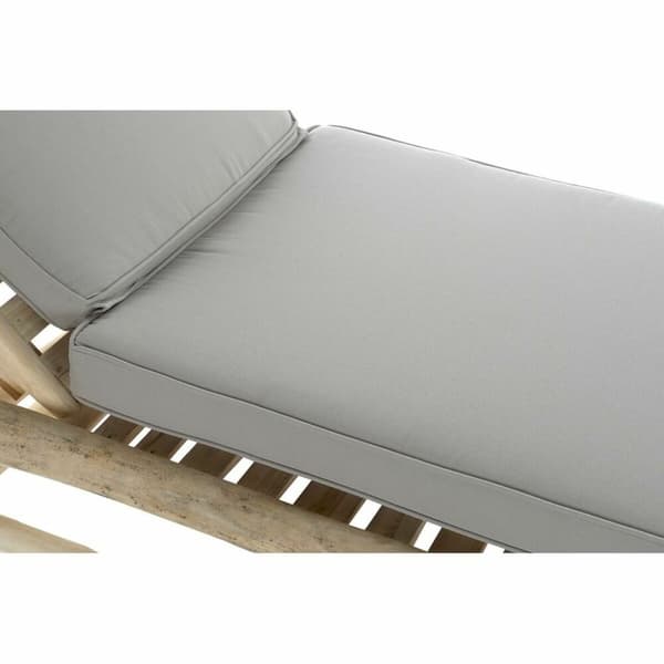 Edények DKD Home Decor Naturell Teak Polyester Ljusgrå (209 x 86 x 35 cm)