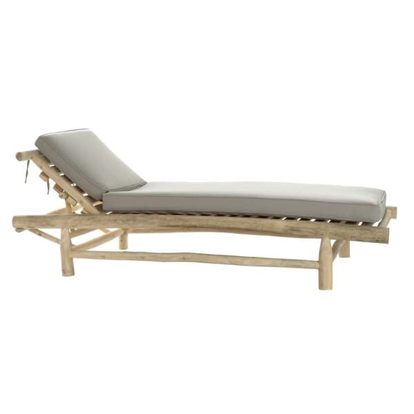 Edények DKD Home Decor Naturell Teak Polyester Ljusgrå (209 x 86 x 35 cm)