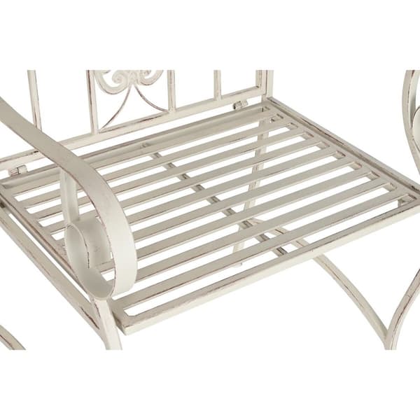 Kerti szék DKD Home Decor Vit Metall 63,5 x 52 x 98 cm