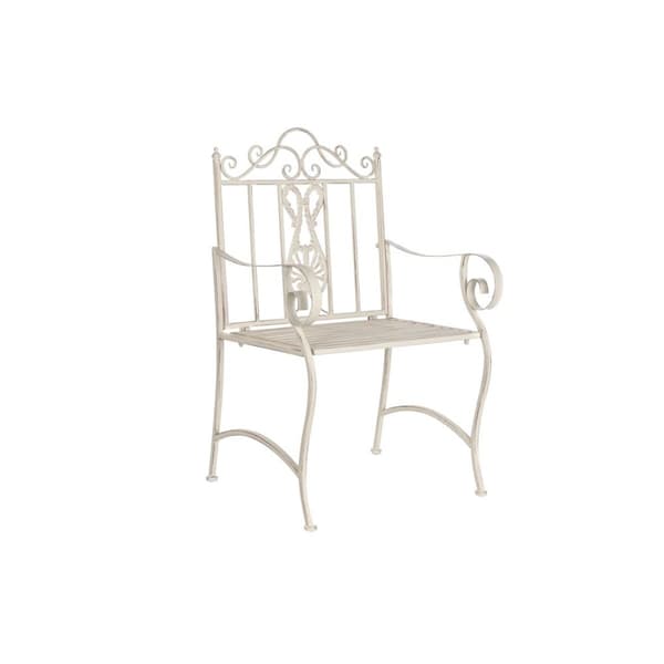 Kerti szék DKD Home Decor Vit Metall 63,5 x 52 x 98 cm