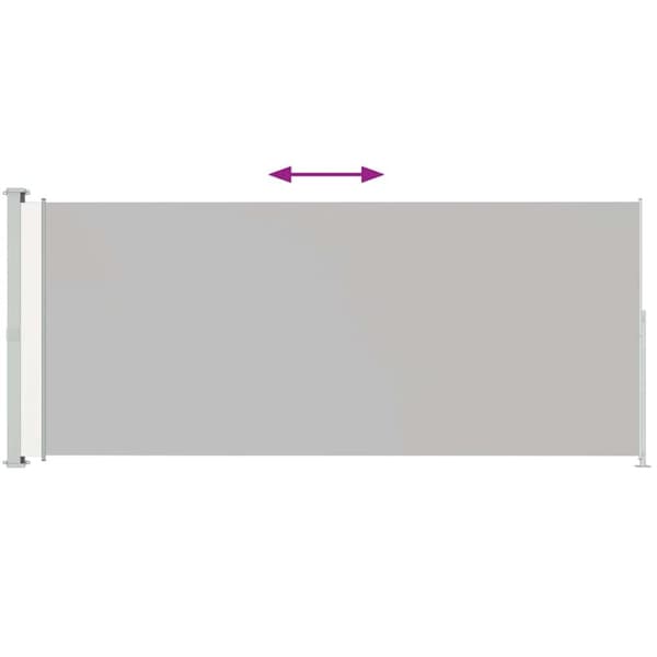 Infällbar sidomarkis 220x500 cm gräddvit