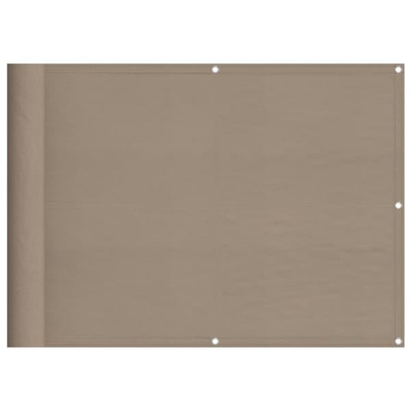 Balkongskärm taupe 75x1000 cm 100% polyester oxford