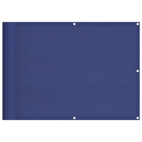 Balkongskärm blå 75x1000 cm 100% polyester oxford