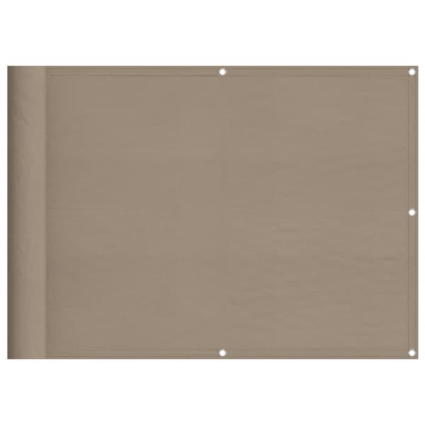 Balkongskärm taupe 75x700 cm 100% polyester oxford