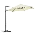 Pikkukuva 6 / 7: Rootz Cantolever Parasol - Ulkon sateenvarjo - Puutarhan auringonvarjostin - UV -suoja - halkaisija 256 cm - beige - 100 cm: n pohja