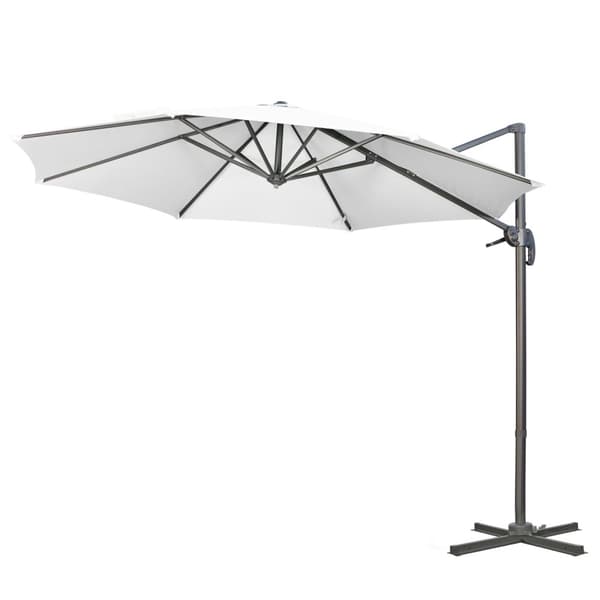 Rootz Free Arm -palasoli - Ulko auringonahvikko - Puutarhan sateenvarjo - 360 ° pyörivä - Ø 2,94m x 2,48m