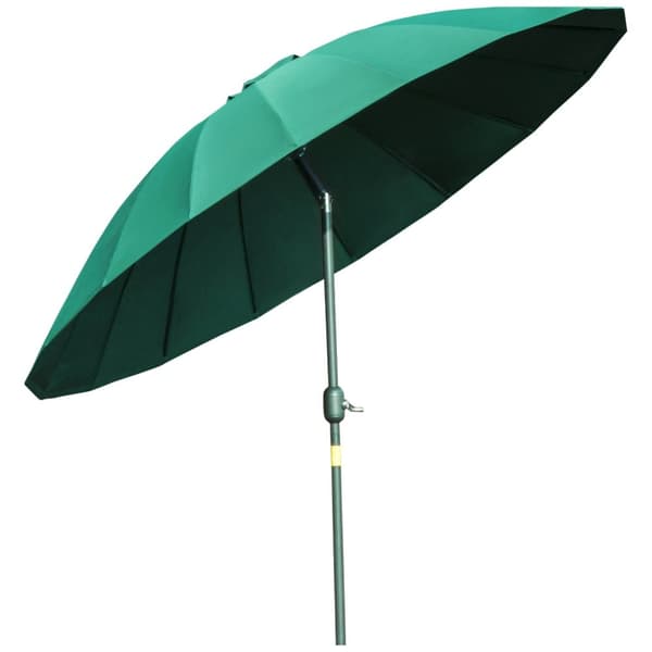 Rootz Garden Parasol - Tiltable paraply - Sunshade Canopy - UV -beskyttelse - 2,5 m diameter x 2,4 m højde - Grøn
