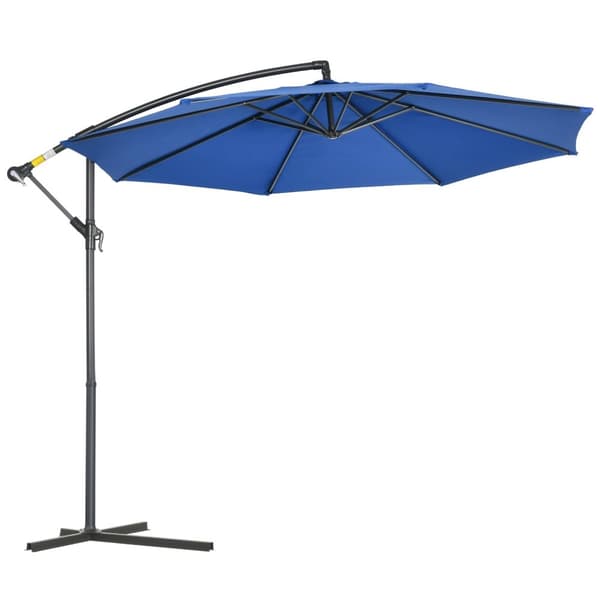 Rootz Offset Tilming Funbing Garden -säteen - Patio Parasol - Auringonvarjostin - Optimaalinen auringonsuoja - 2,97m x 2,5 metriä jalustalla