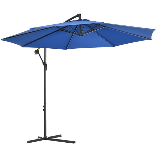 Rootz Offset Tilting Folding Garden Paraply - Patio Parasol - Sunshade - Optimal Sun Protection - 2,97 m x 2,5 m med stativ