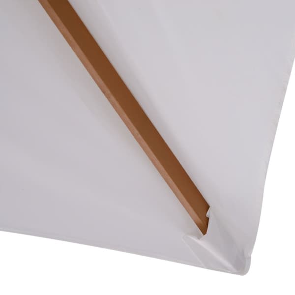 Rootz Suorakulmainen puutarha -parasoli - Patio -sateenvarjo - Auringonvarjostin ulkona - Auringonsuojaus - 3L x 2W x 2,5H M