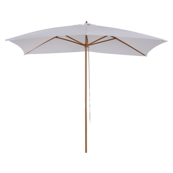 Rootz Suorakulmainen puutarha -parasoli - Patio -sateenvarjo - Auringonvarjostin ulkona - Auringonsuojaus - 3L x 2W x 2,5H M