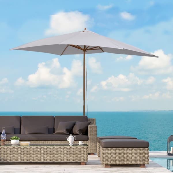 Rootz Suorakulmainen puutarha -parasoli - Patio -sateenvarjo - Auringonvarjostin ulkona - Auringonsuojaus - 3L x 2W x 2,5H M