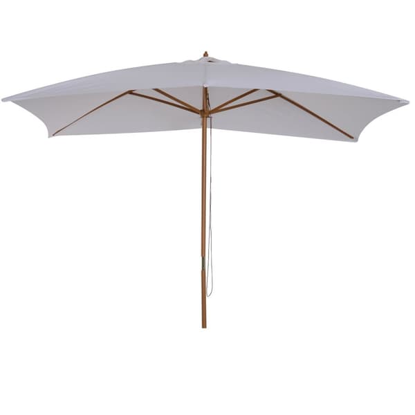 Rootz Suorakulmainen puutarha -parasoli - Patio -sateenvarjo - Auringonvarjostin ulkona - Auringonsuojaus - 3L x 2W x 2,5H M