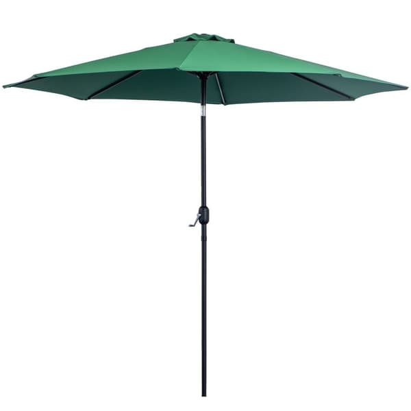 Rootz Round Garden Parasol - Patio Sunshade - Kallistus parveke sateenvarjo - UV -suoja - 295 cm x 250 cm